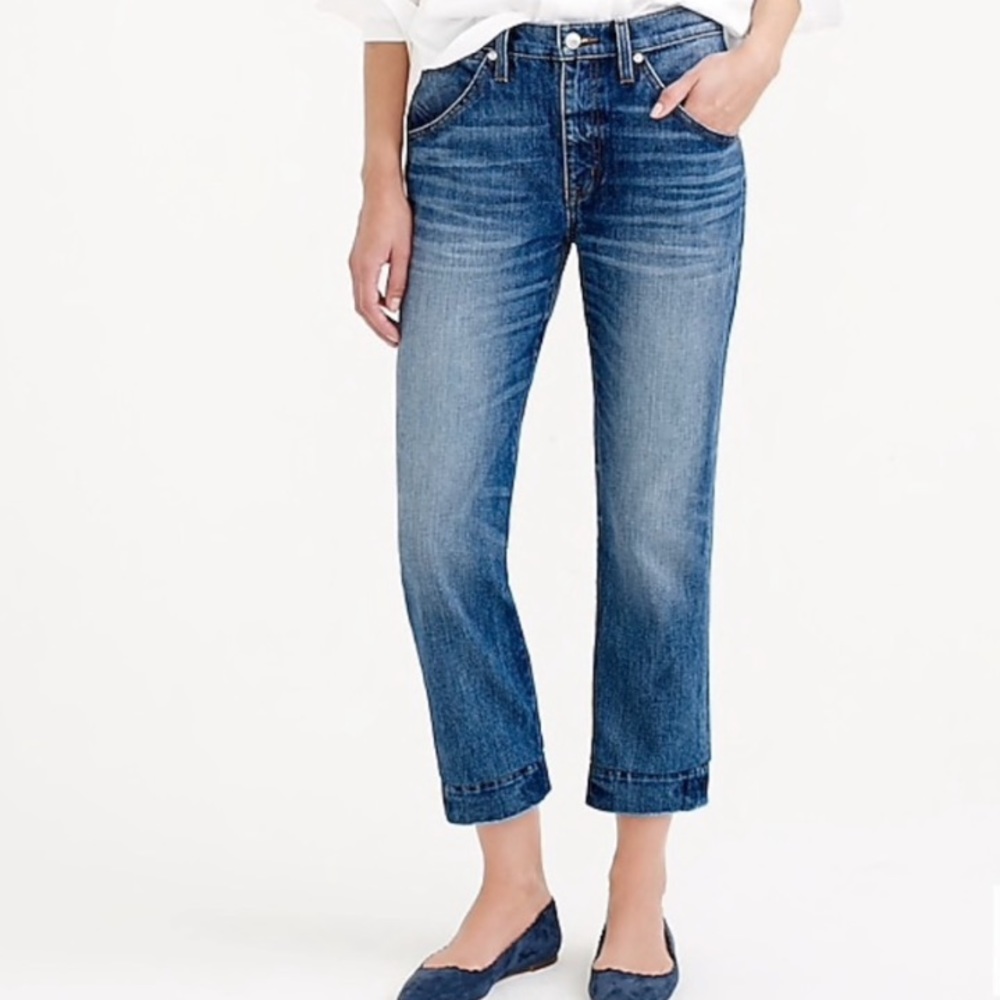 J.CREW Point Sur Wide-leg Cropped Jean
